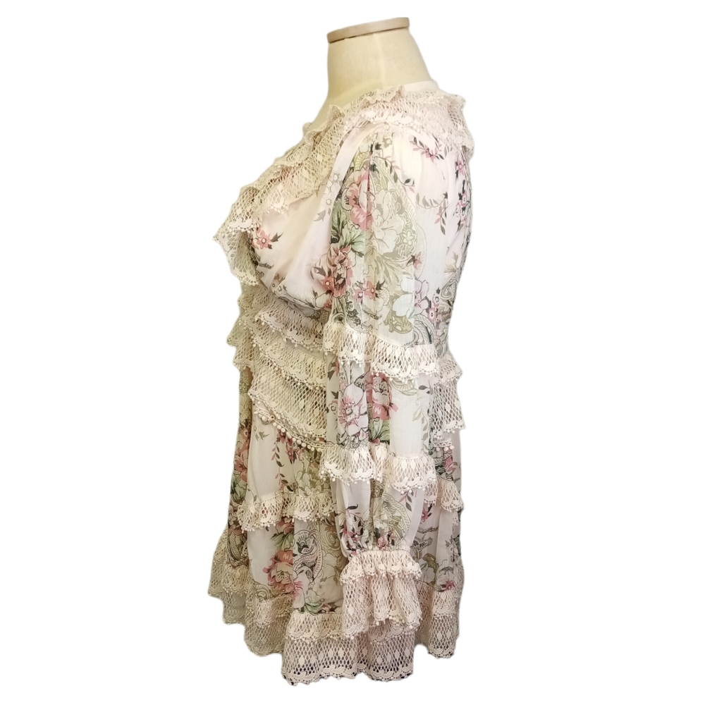 Rose Velvet Floral Dress - Picture 4 of 10